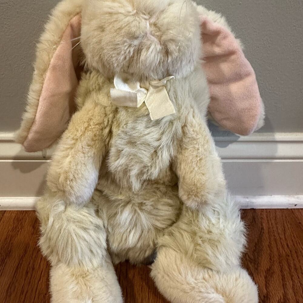 Dakin Cream and Pink Stuffed Bunny